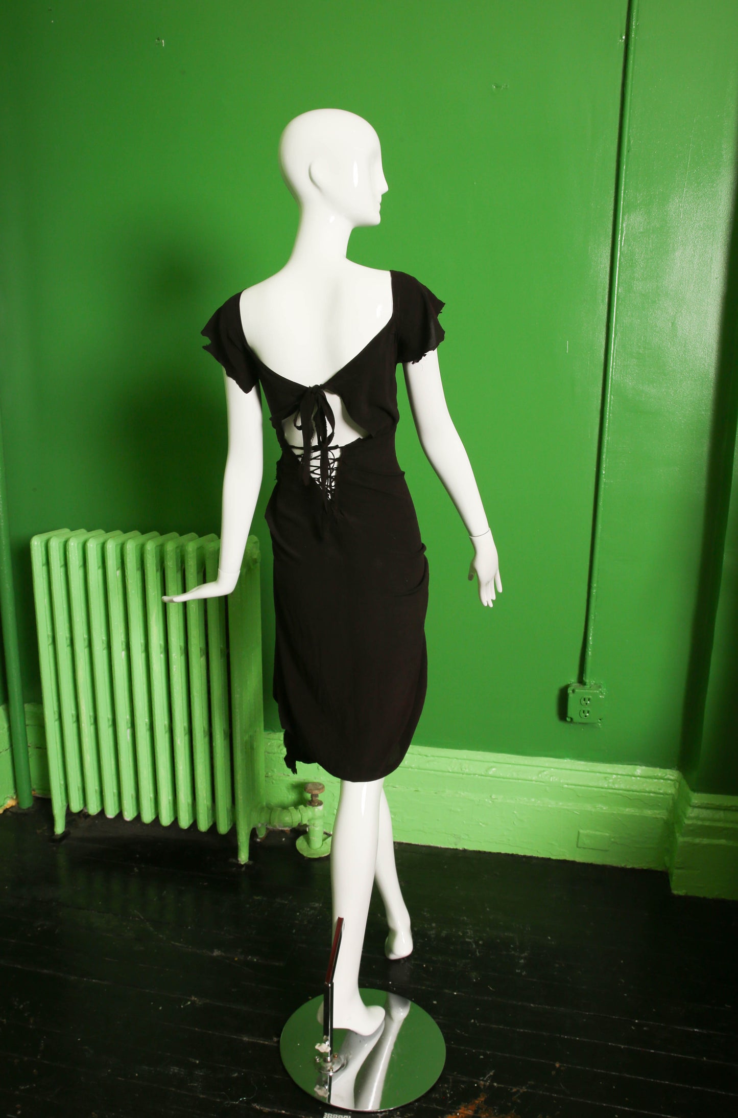 Sarah McCormack Gathered Silk Dress