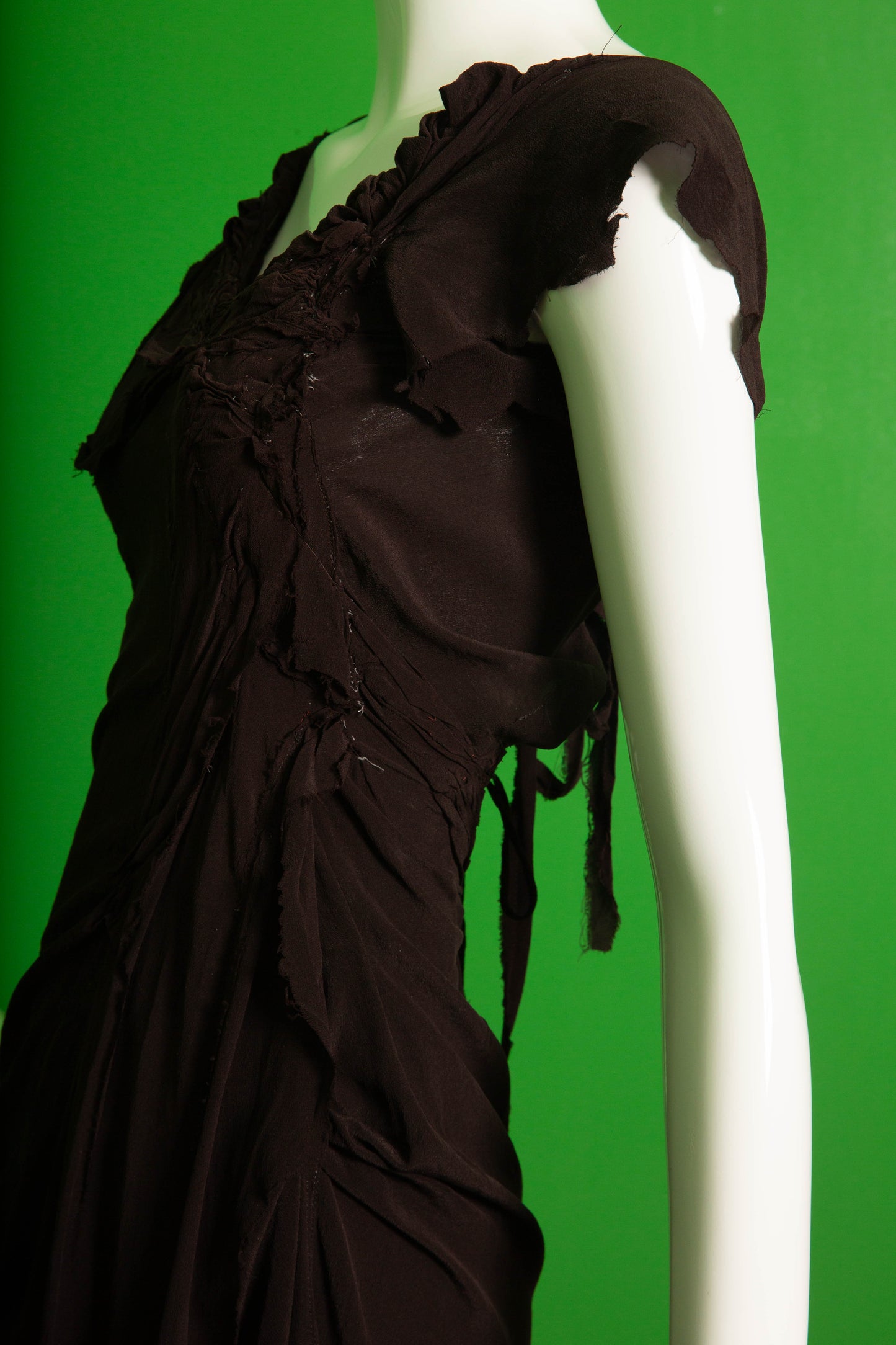 Sarah McCormack Gathered Silk Dress