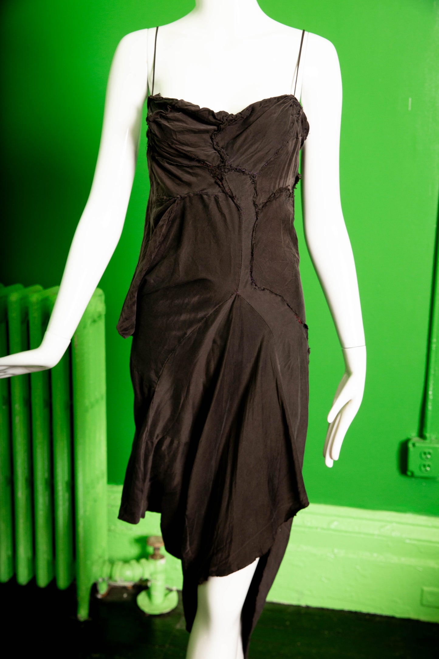 Sarah McCormack Ruched Side Twist Silk Dress