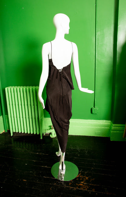 Sarah McCormack Ruched Side Twist Silk Dress
